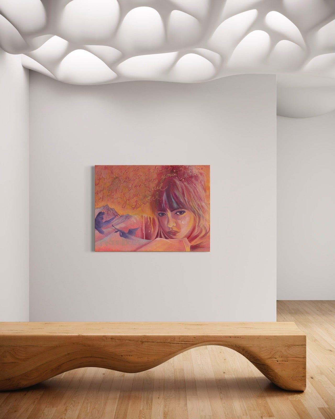 Freedome Reign - Contemporary Portrait Art Print (Canvas Print)