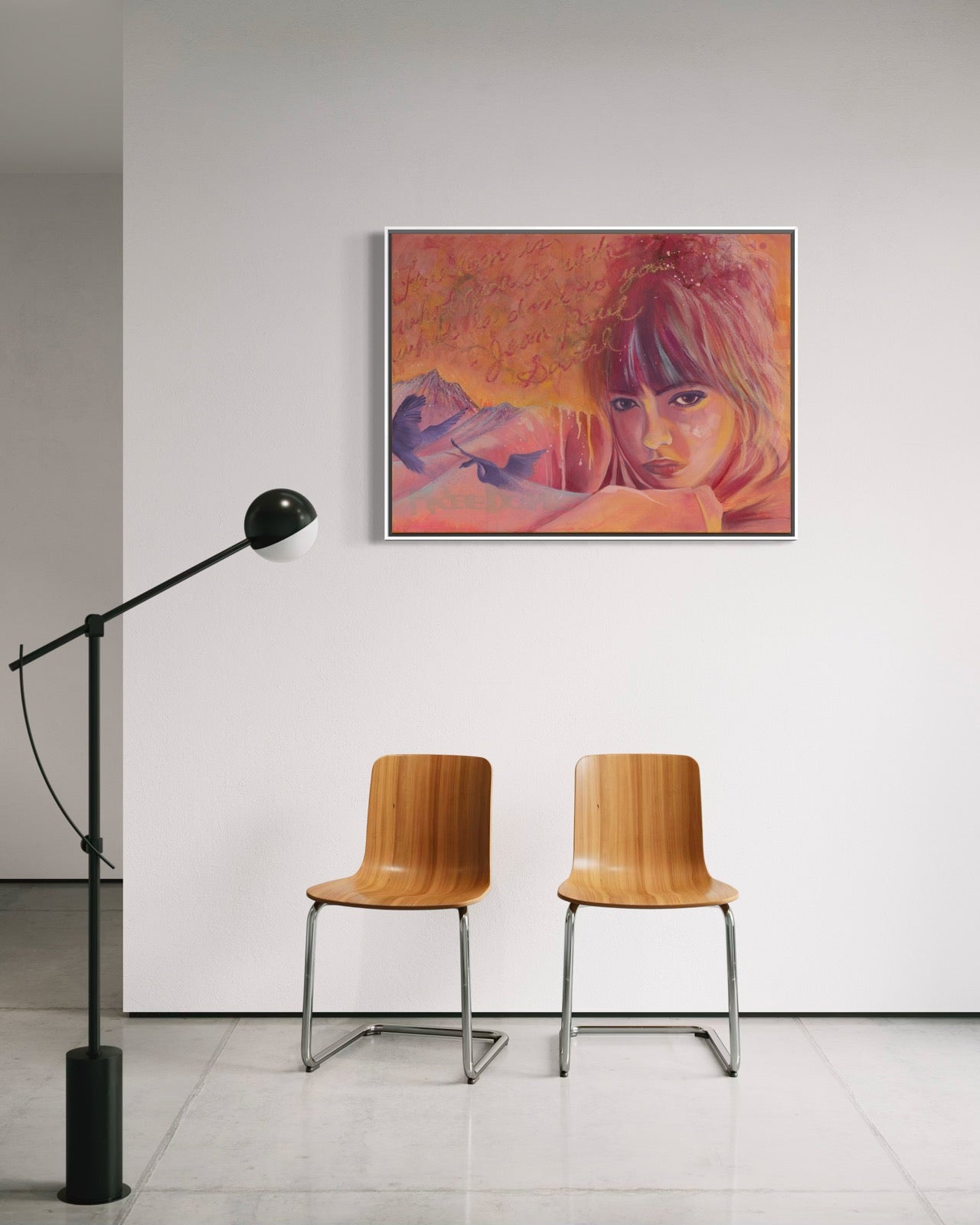 Freedome Reign - Contemporary Portrait Art Print (Canvas Print)