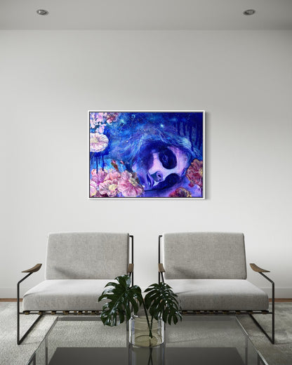 I Touched the Universe - Contemporary Portrait Art (Canvas Print)