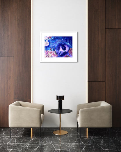 I Touched The Universe - Colourful Portrait Art Print (Paper Print)