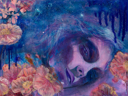 I Touched the Universe - Contemporary Portrait Art (Canvas Print)